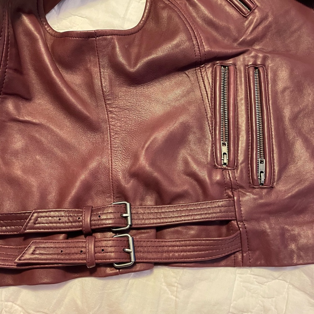 💫HP💫NuBorn Leather NWT - Lady Biker’s Lambskin Vest 3X - Picture 16 of 16